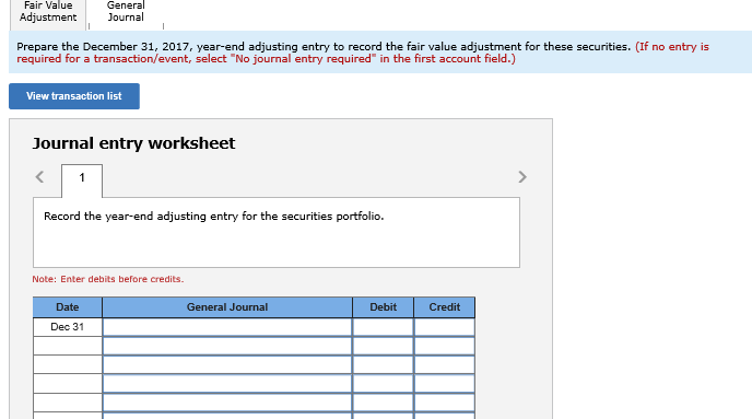 Solved Exercise 15-8 Fair value adjustment to | Chegg.com