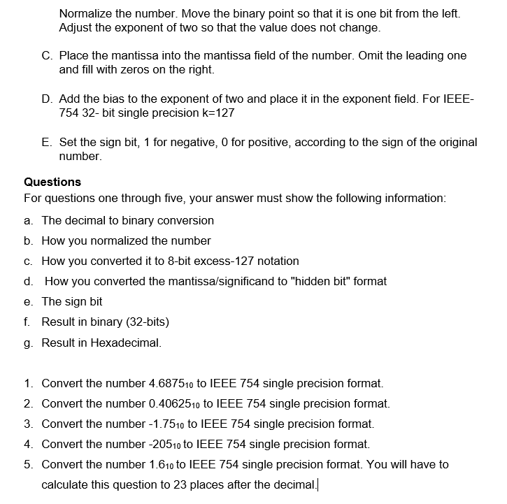 Solved Purpose: Demonstrate successful conversion of decimal | Chegg.com