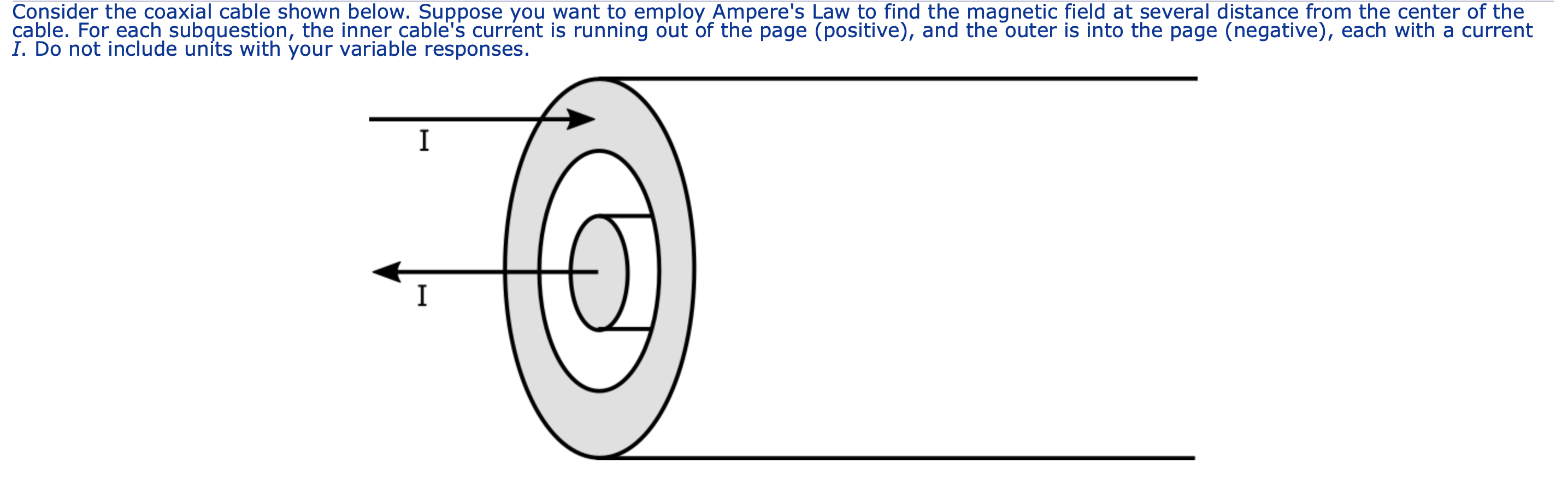 Solved Consider the coaxial cable shown below. Suppose you