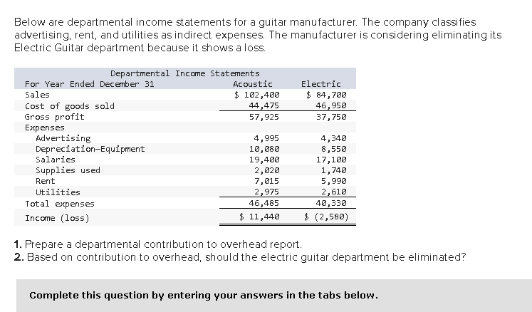 solved-below-are-departmental-income-statements-for-a-guitar-chegg