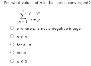 Solved For What Values Of P Is This Series Convergent U Chegg Com