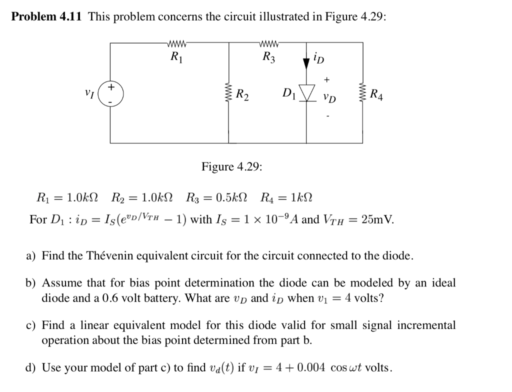Solved Problem 4.11 This problem concerns the circuit | Chegg.com