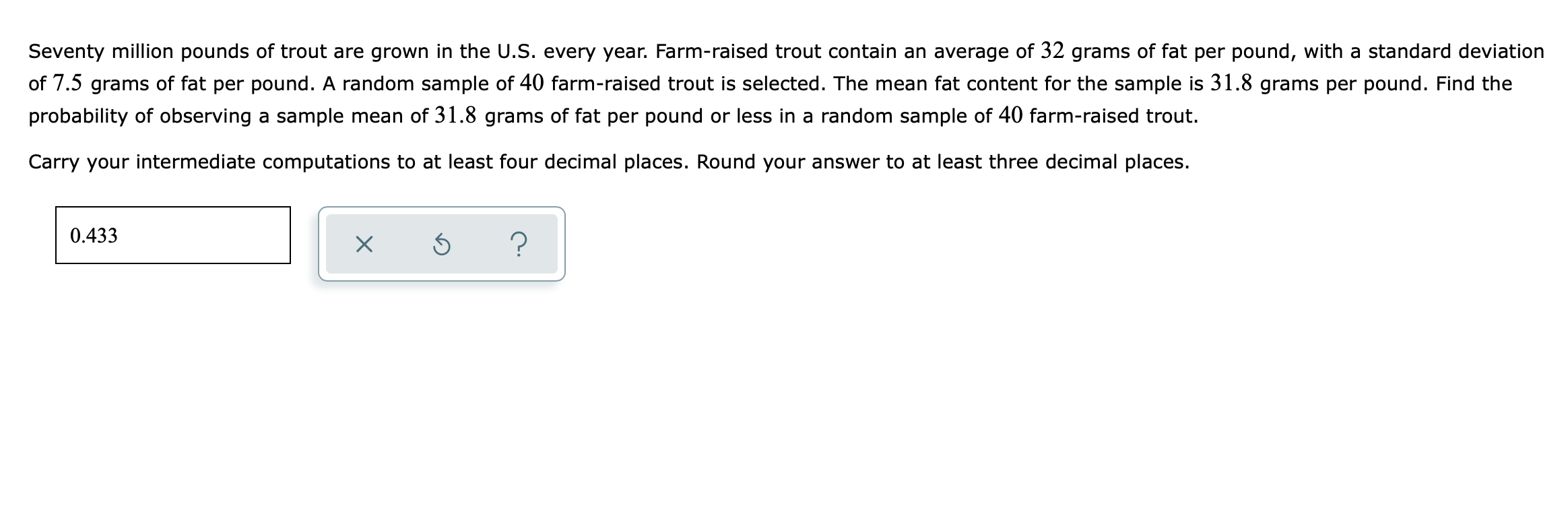 solved-seventy-million-pounds-of-trout-are-grown-in-the-u-s-chegg