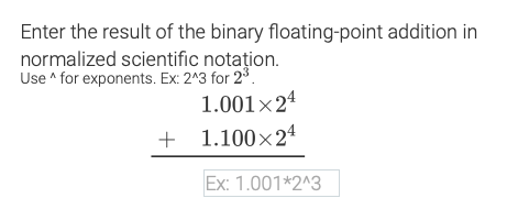 Solved Enter The Result Of The Binary Floating-point | Chegg.com