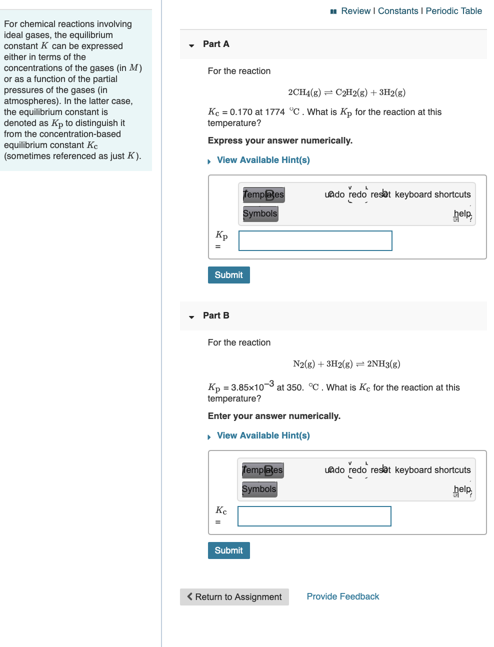 Solved Review Constants Periodic Table Part A For the | Chegg.com