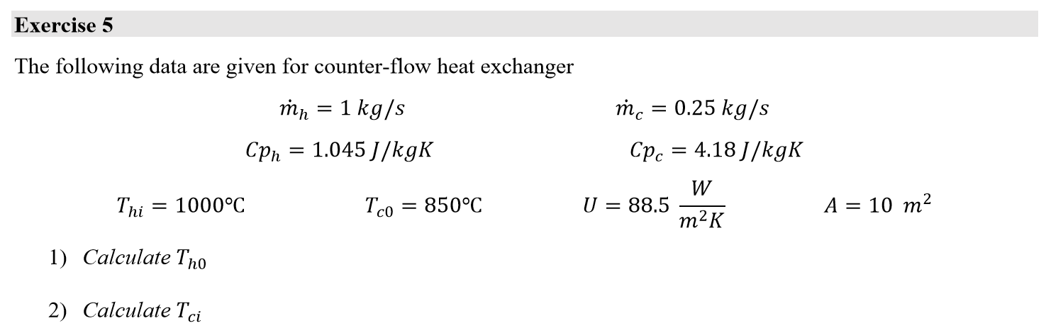 Solved Exercise 5 The following data are given for | Chegg.com