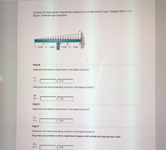 Solved Consider the beam shown. Assume the support at A is a | Chegg.com