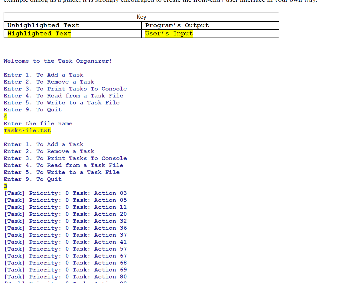 Solved Write a program in which the user can manage a | Chegg.com