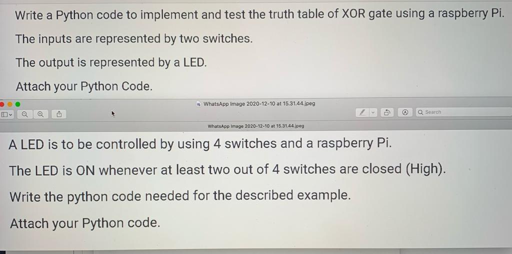 Write a Python code to implement and test the truth | Chegg.com