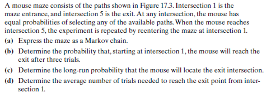 Solved A mouse maze consists of the paths shown in Figure | Chegg.com