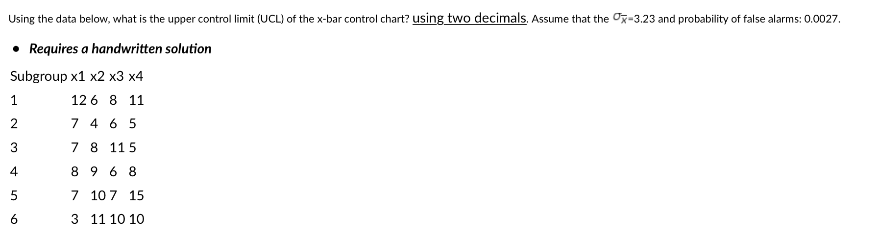 solved-using-the-data-below-what-is-the-upper-control-limit-chegg