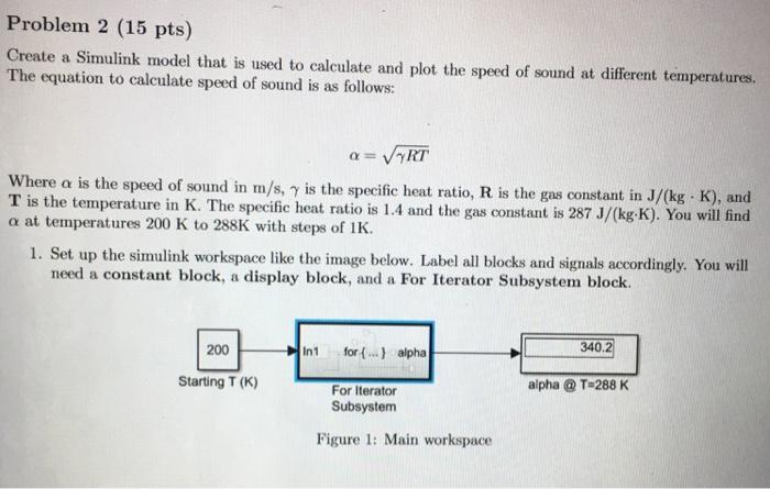 Problem 2 (15 pts) Create a Simulink model that is | Chegg.com