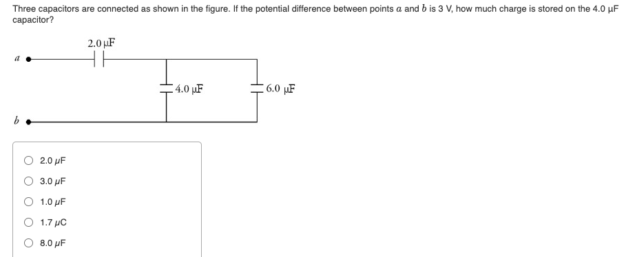 Solved Three Capacitors Are Connected As Shown In The | Chegg.com