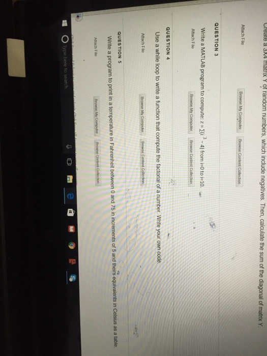 Solved Write A MATLAB Program To Compute Z Sigma i 3 Chegg