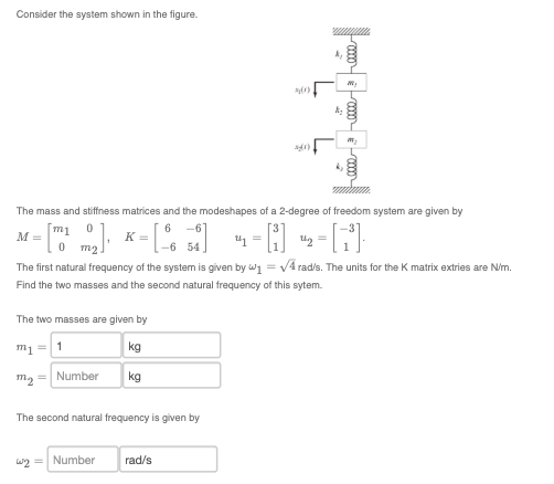 Vibrations Practice Problems Solved I need help with this mechanical vibration problem, | Chegg.com