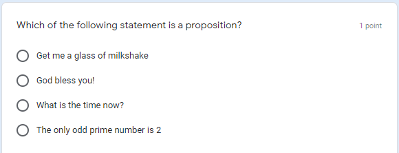 Solved Which Of The Following Statement Is A Proposition 1 Chegg Com