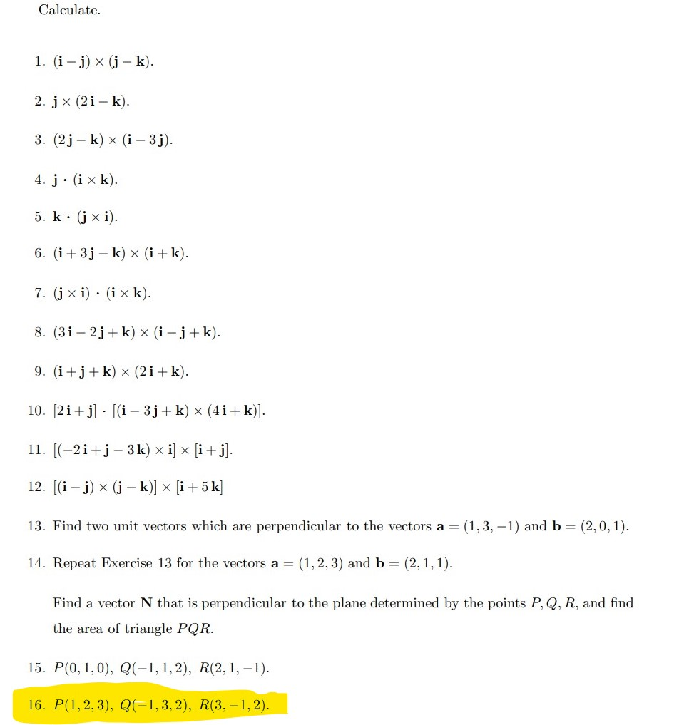 Solved Calculate 1 I J X J K 2 Jx 2 I K 3 Chegg Com