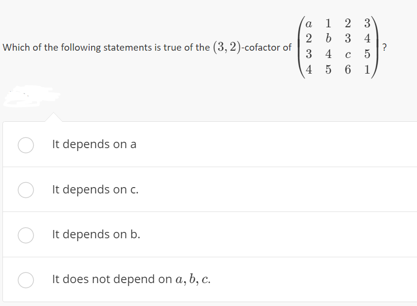 Solved Which of the following statements is true of the (3, | Chegg.com