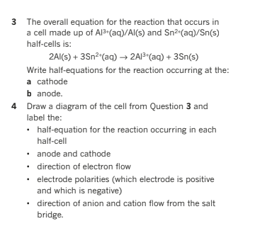 Solved 3 The overall equation for the reaction that occurs | Chegg.com