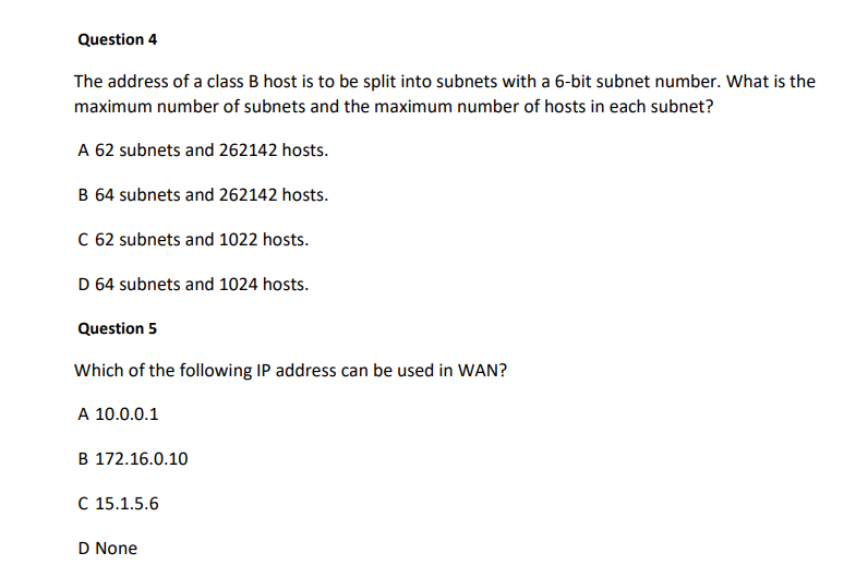 Solved Q1: MCQ Question 1 In the IPv4 addressing format, the | Chegg.com