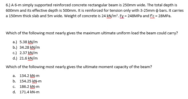 solved-6-a-6-m-simply-supported-reinforced-concrete-chegg