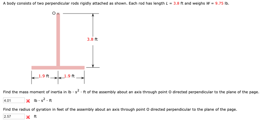Solved A body consists of two perpendicular rods rigidly | Chegg.com