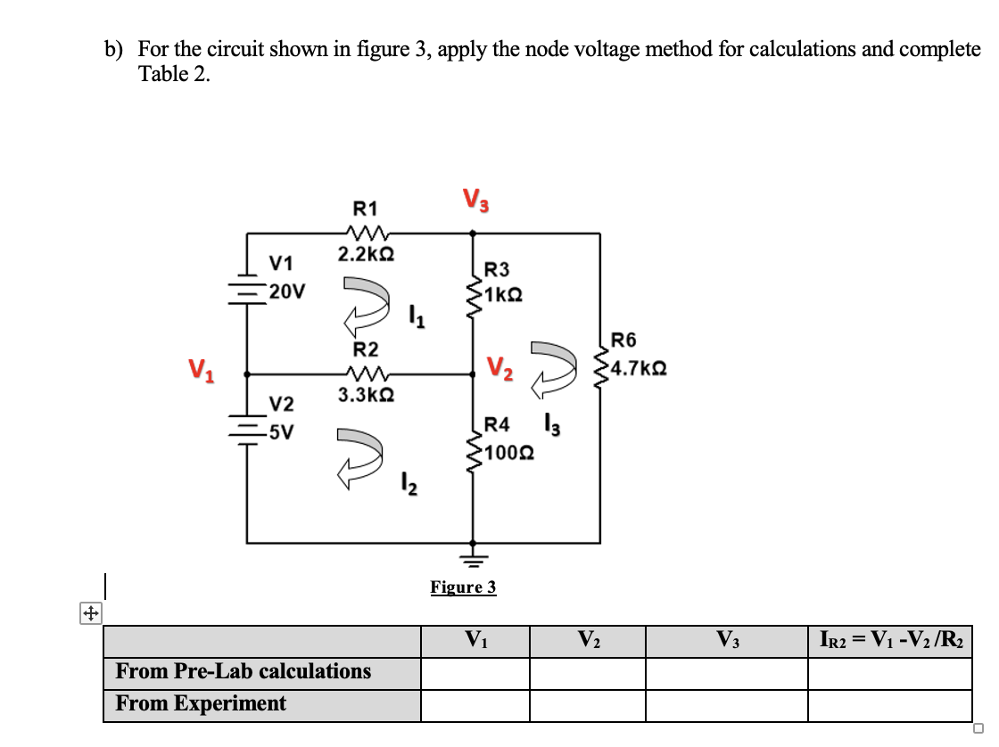 Solved B) For The Circuit Shown In Figure 3, Apply The Node | Chegg.com