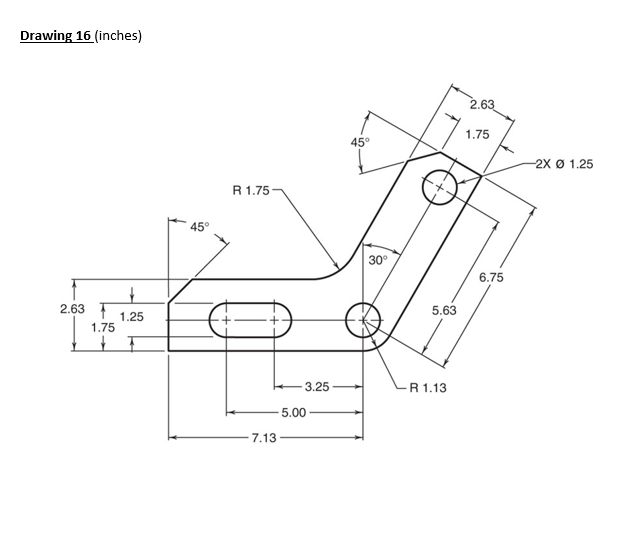 Solved AutoCAD drawing assignment. Please send link to | Chegg.com