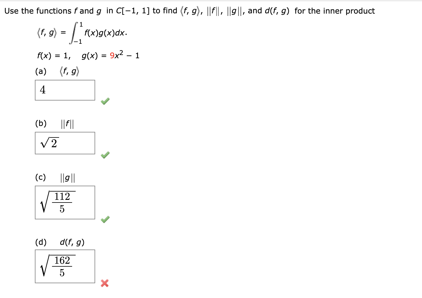 Solved Use The Functions F And G In C 1 1 To Find F Chegg Com