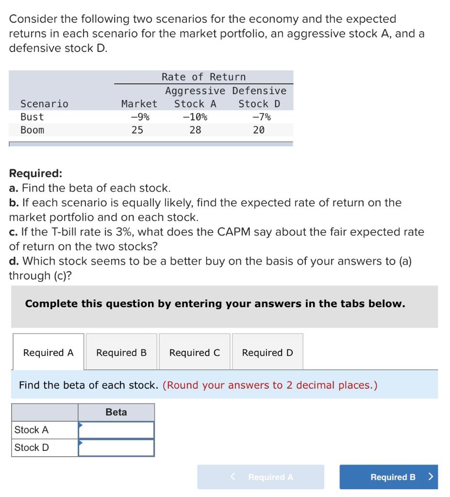 Solved Consider The Following Two Scenarios For The Economy | Chegg.com