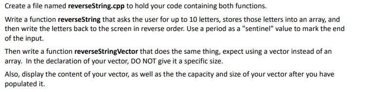 Solved Write code in your main.cpp to call these functions. | Chegg.com