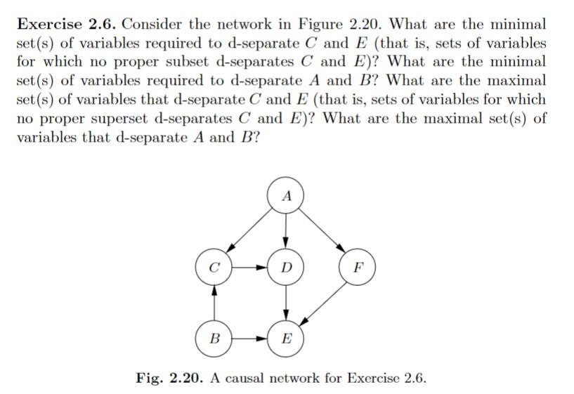 Exercise 2.6. Consider the network in Figure 2.20. | Chegg.com