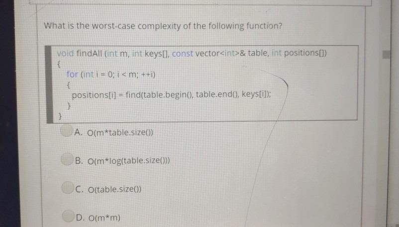 Solved What is the worst-case complexity of the following | Chegg.com