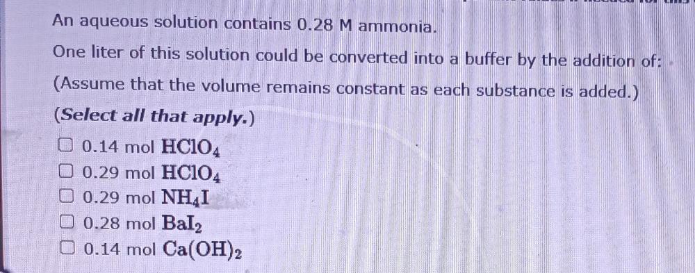 Solved An aqueous solution contains 0.18M ammonium bromide. | Chegg.com