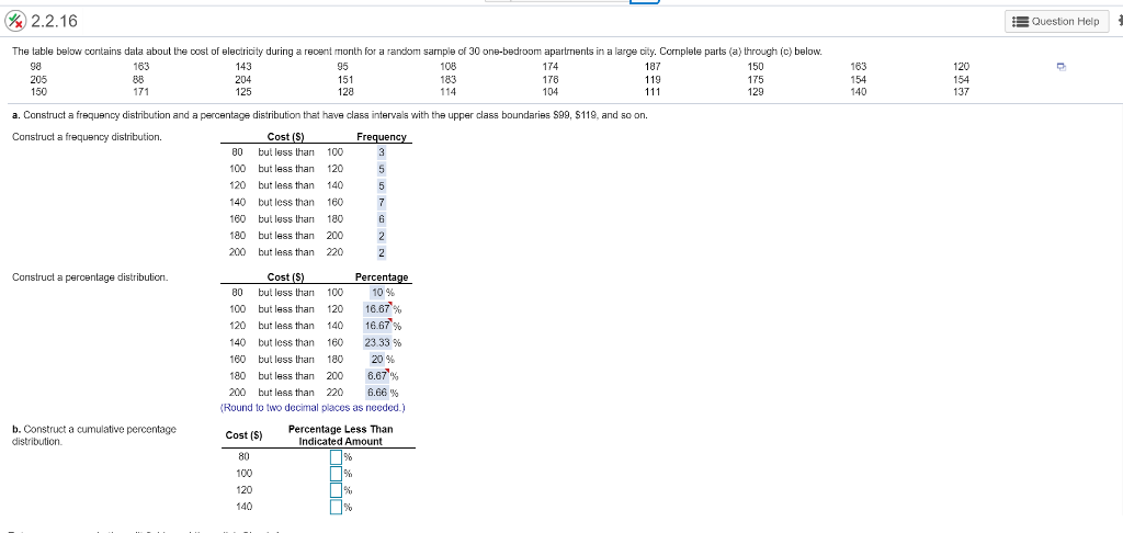 Solved W 2.2.16 Question Help 163 120 The table below | Chegg.com