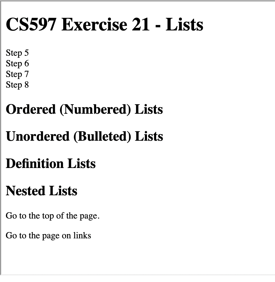 Solved Exercise 2: Lists and Links In this exercise, you are | Chegg.com