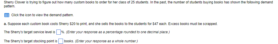 Solved Sherry Clower is trying to figure out how many custom | Chegg.com