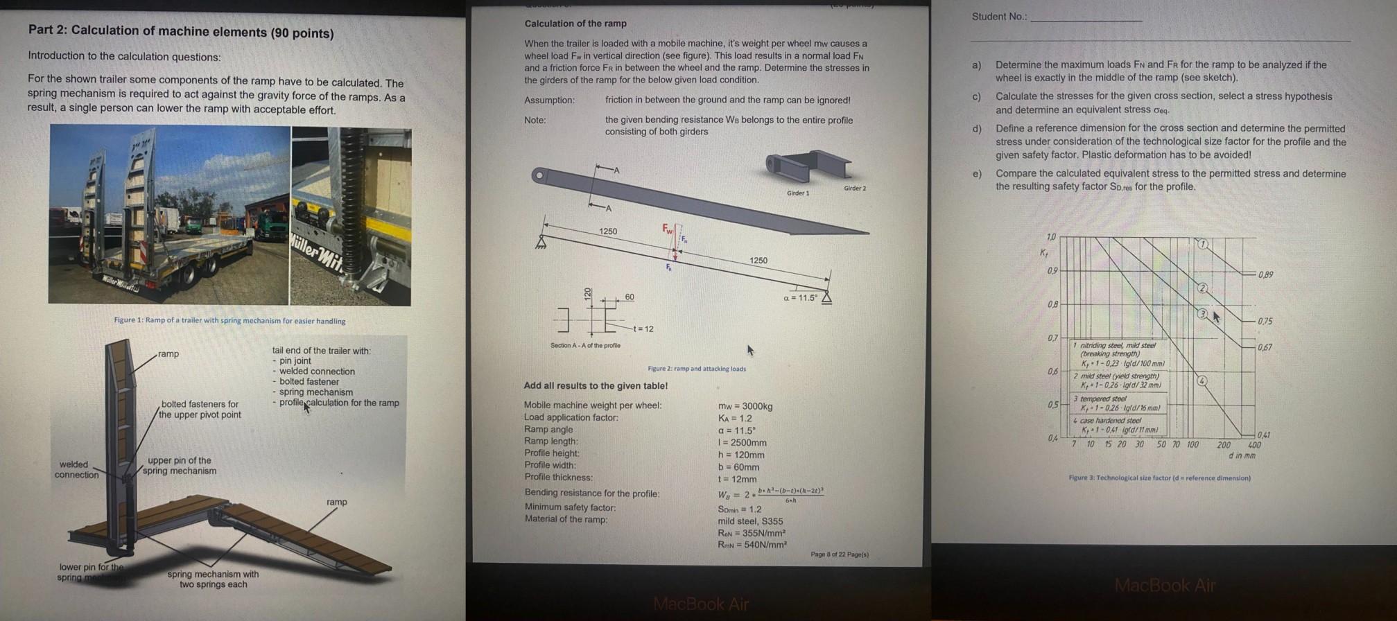 Student No.: Calculation of the ramp Part 2: | Chegg.com