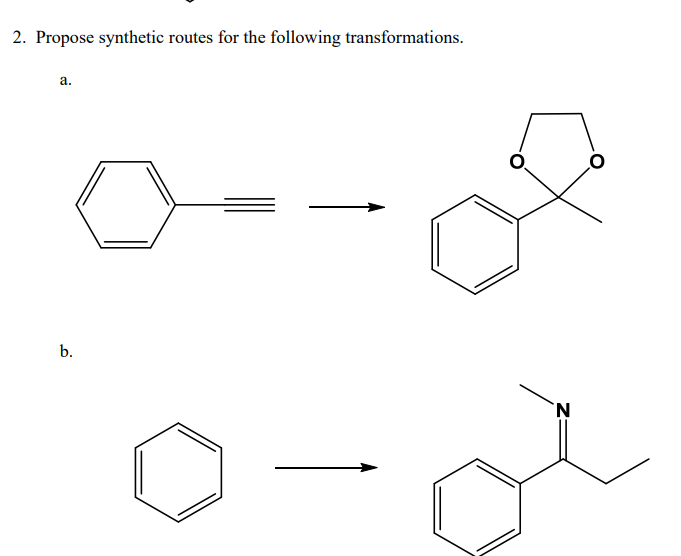 Solved 2. Propose Synthetic Routes For The Following | Chegg.com