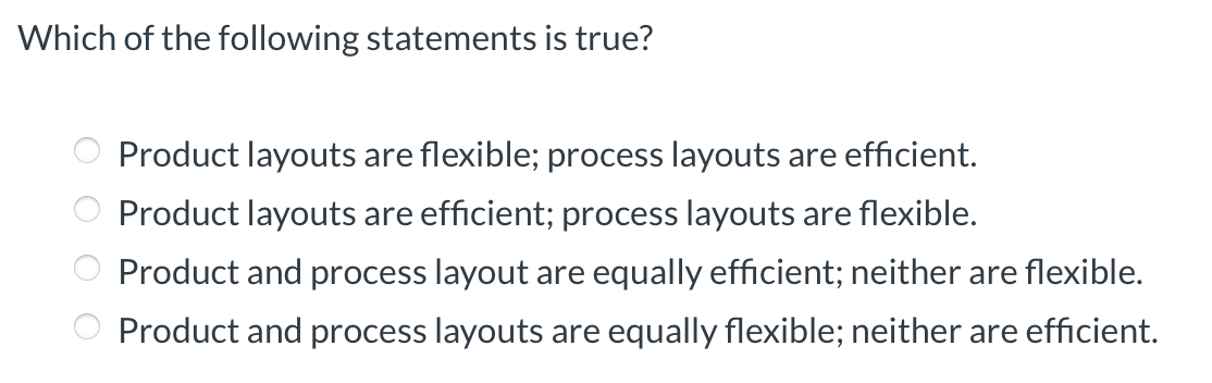 Solved Which of the following statements is true? Product | Chegg.com