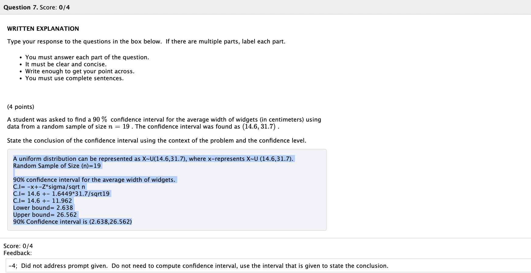 Solved The highlighted part is wrong. Please answer | Chegg.com