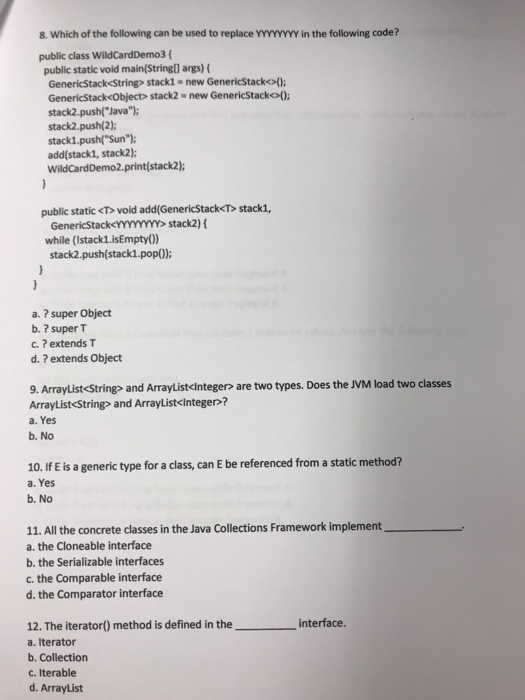 Solved 8. Which of the following can be used to replace | Chegg.com