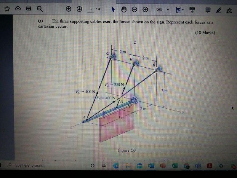 Solved Q1. Figure Q1 shows the cable attach to the pin. | Chegg.com