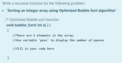 Optimized Bubble Sort Algorithm 