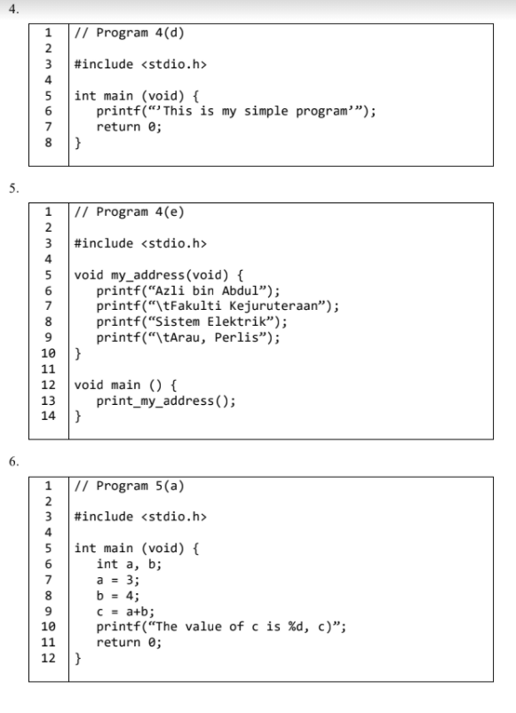 Solved Given the following C program, compile and run the | Chegg.com