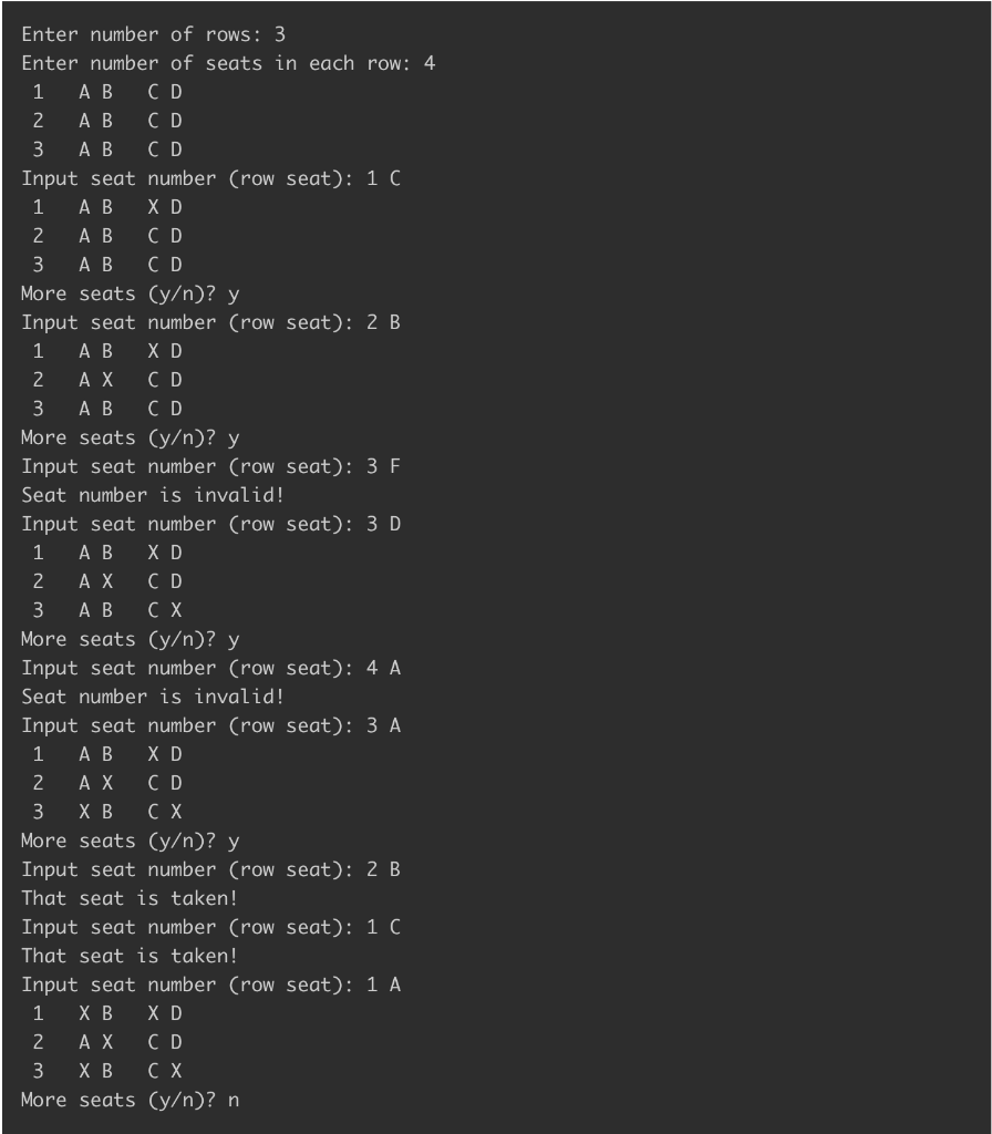 Solved Python program, airline_seating.py, which allows the | Chegg.com
