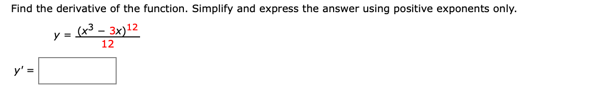 Solved Find the derivative of the function. Simplify and | Chegg.com