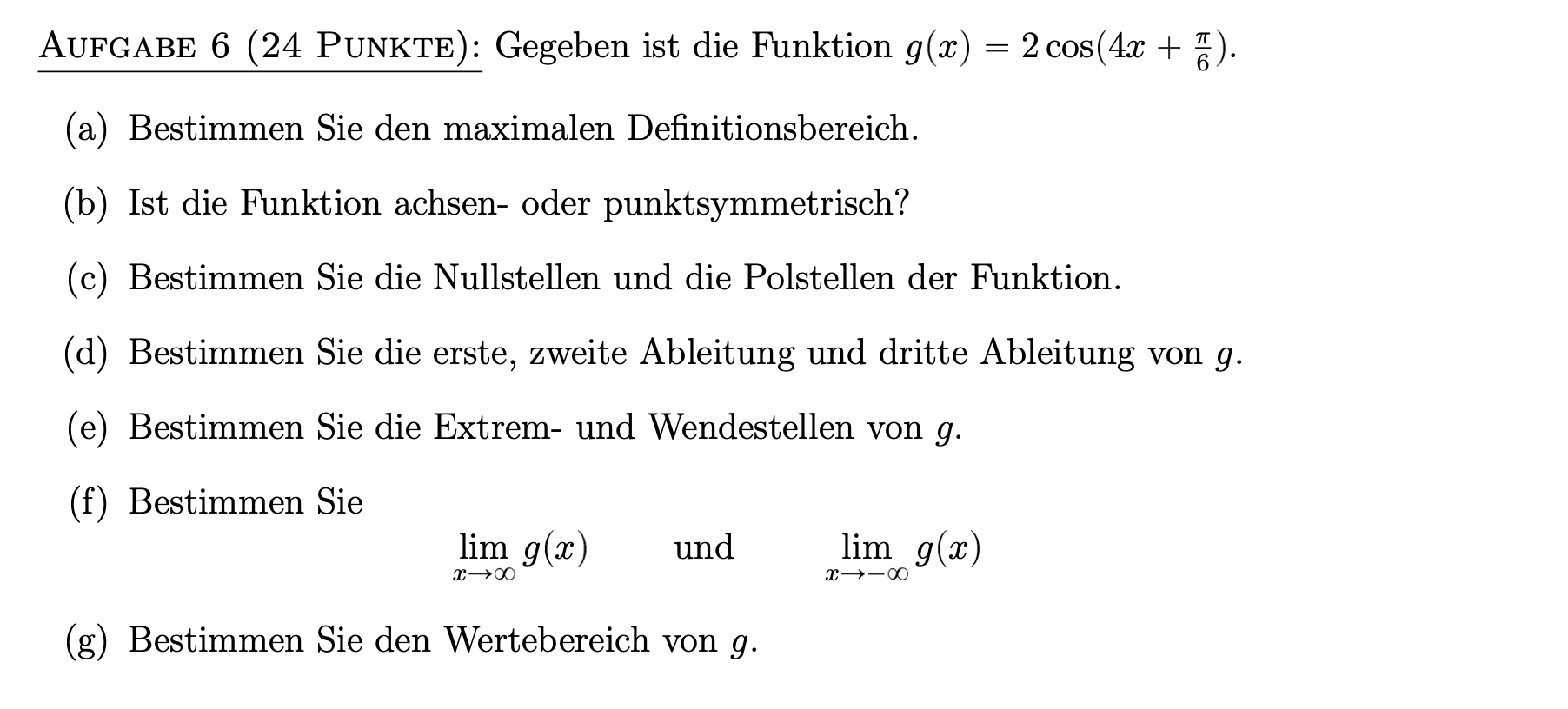 Solved Given is the function ﻿﻿﻿﻿Determine the maximum | Chegg.com