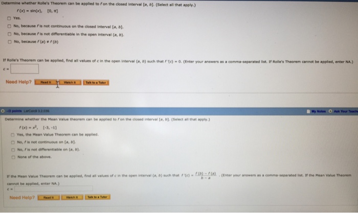 Solved: Determine Whether Rolle's Theorem Can Be Applied T... | Chegg.com