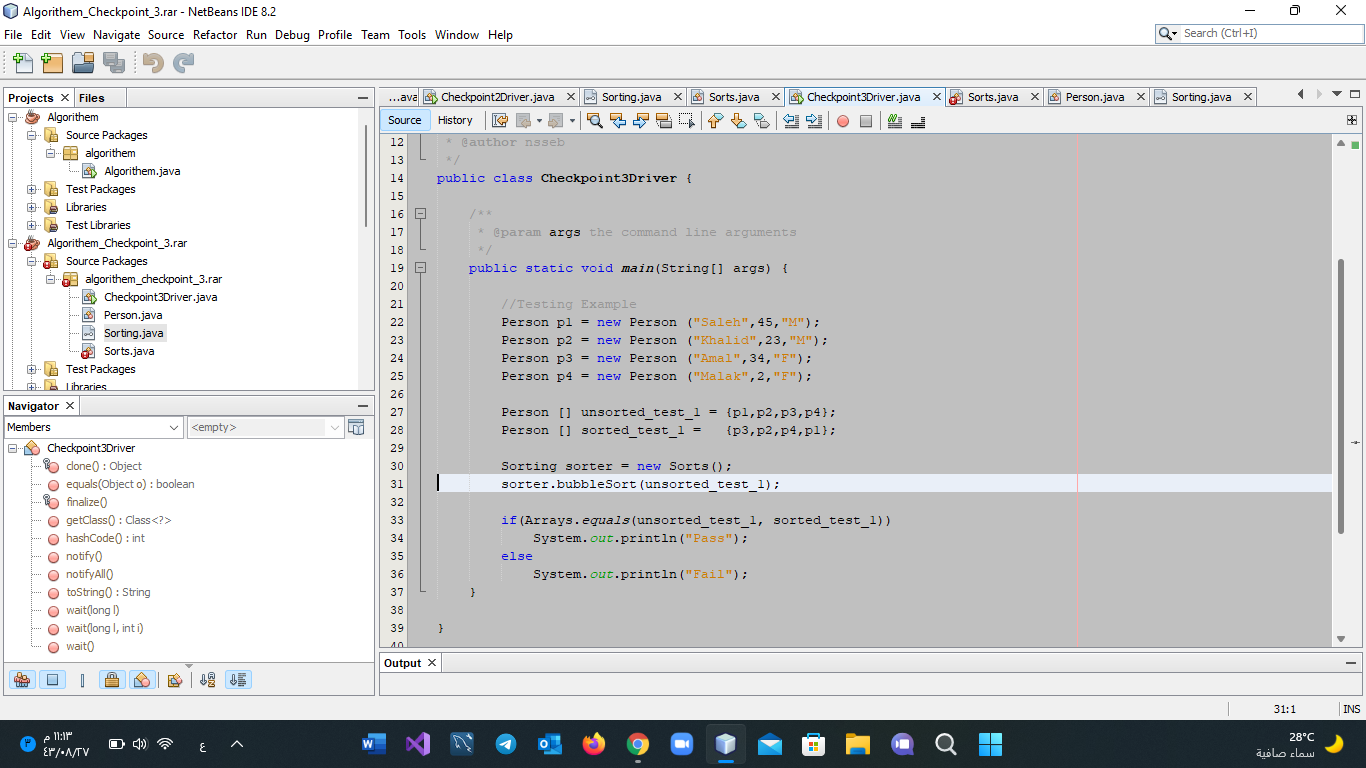 Solved java code Use this method in main for test size of | Chegg.com